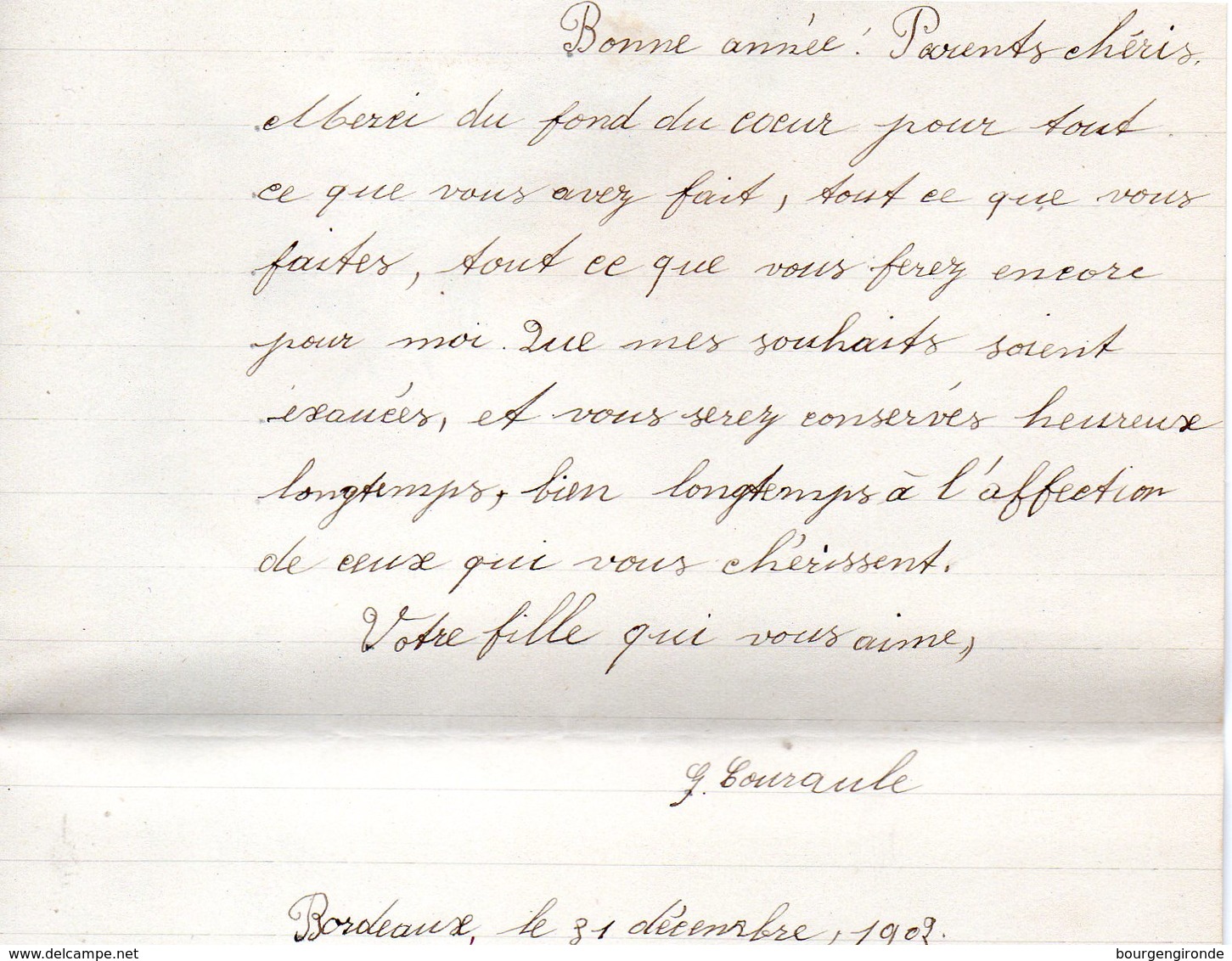 LETTRE ADRESSEE CHERS PARENTS EN 1902 - Manuscripts