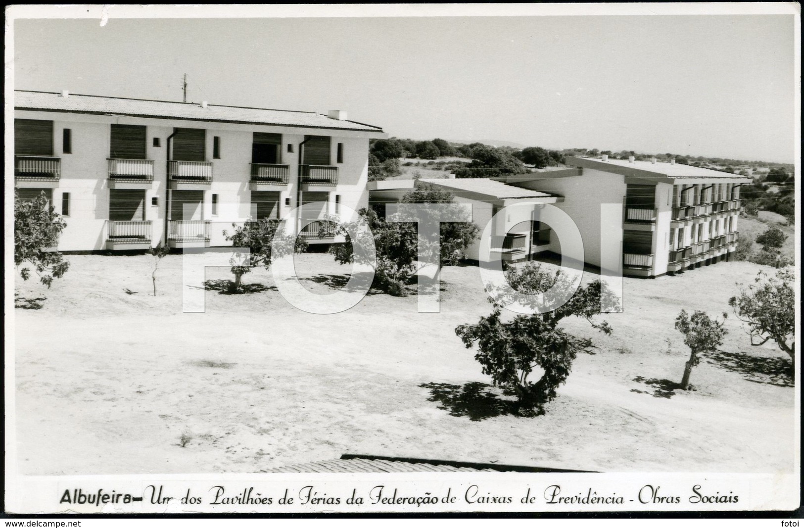 1968 REAL PHOTO FOTO POSTCARD OBRAS SOCIAIS ALBUFEIRA ALGARVE PORTUGAL POSTAL CARTE POSTALE - Leiria