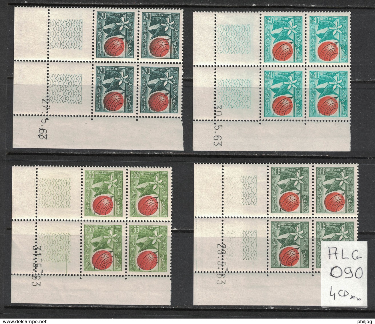 Algerie - Algeria - Yvert Préo20-23 En Coins Datés - MNH Plate Blocks Scott#307-310 - Algérie (1962-...)