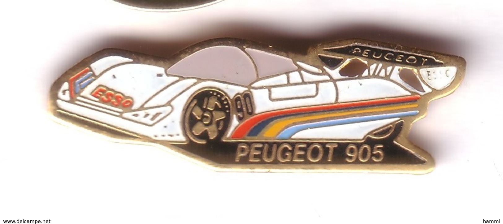 L135 Pin's PEUGEOT 905 Signé DIMO Carburant ESSO Egf Achat Immédiat - Peugeot