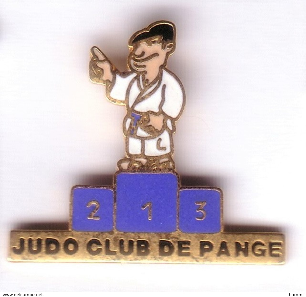 C81 Pin's JUDO PANGE MOSELLE PODIUM BLEU Qualité EGF Achat Immédiat - Judo