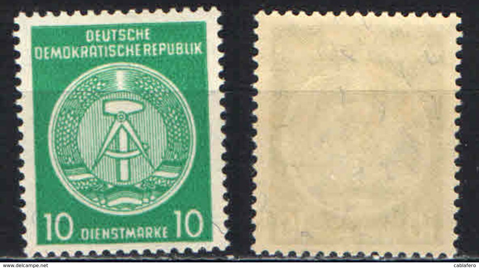 DDR - 1957 - COMPASSO A DESTRA - 10 PF - MNH - Postfris