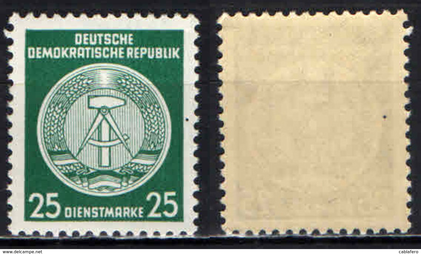 DDR - 1954 - COMPASSO A DESTRA - 25 PF - MNH - Postfris