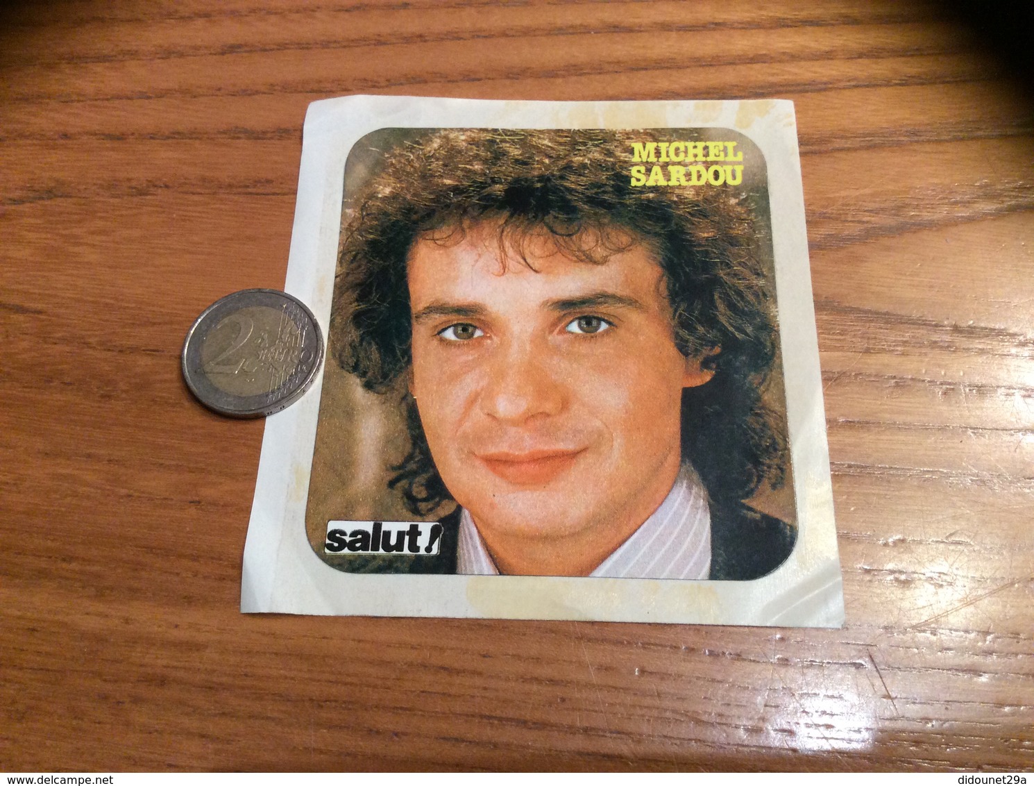 AUTOCOLLANT, Sticker «salut - MICHEL SARDOU» (musique, Chanteur) - Autocollants