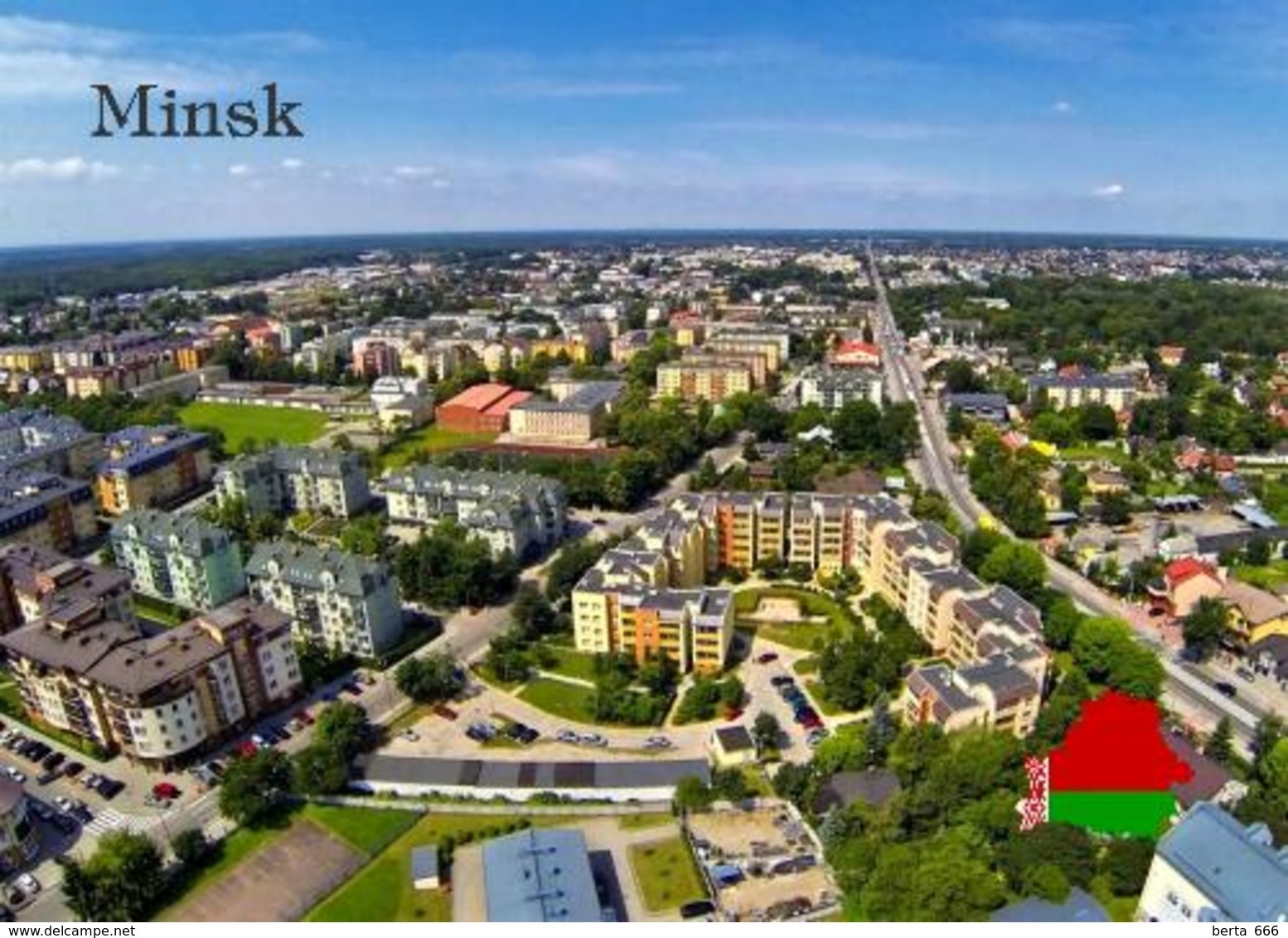 Belarus Minsk Aerial View New Postcard Weißrussland AK - Wit-Rusland