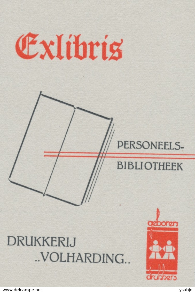 Ex Libris Personeels-bibliotheek Drukkerij Volharding - R. Peeters () - Ex Libris