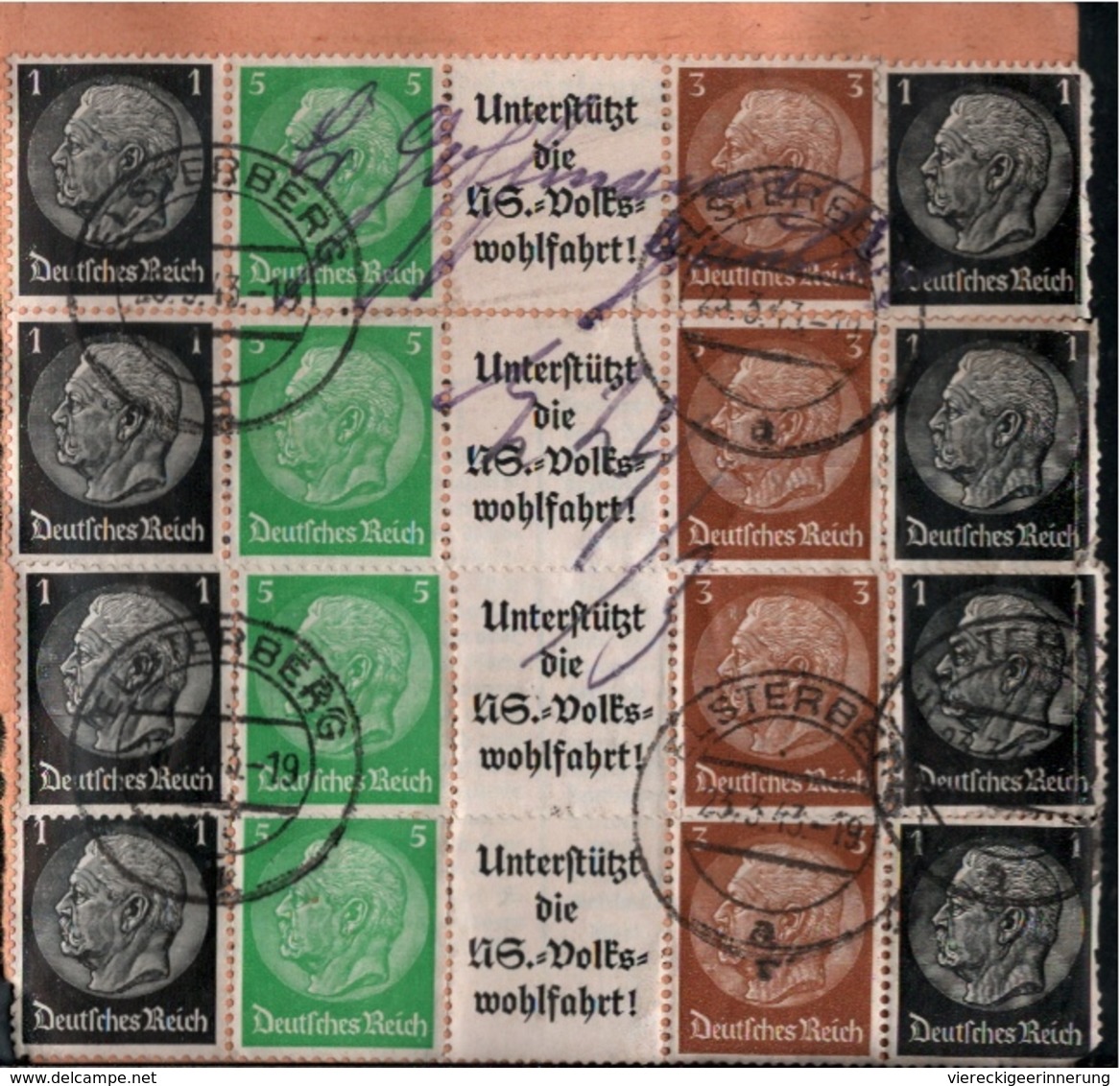 ! 1943 Paketkarte Deutsches Reich, Elsterberg Nach Leipzig, Zusammendrucke - Lettres & Documents