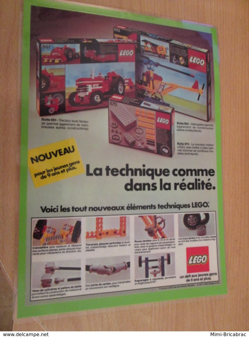 LEGOLAND SPACE LEGO  ... PUBLICITE  Page De Revue Des Années 70/80 Plastifiée Par Mes Soins , - Catálogos