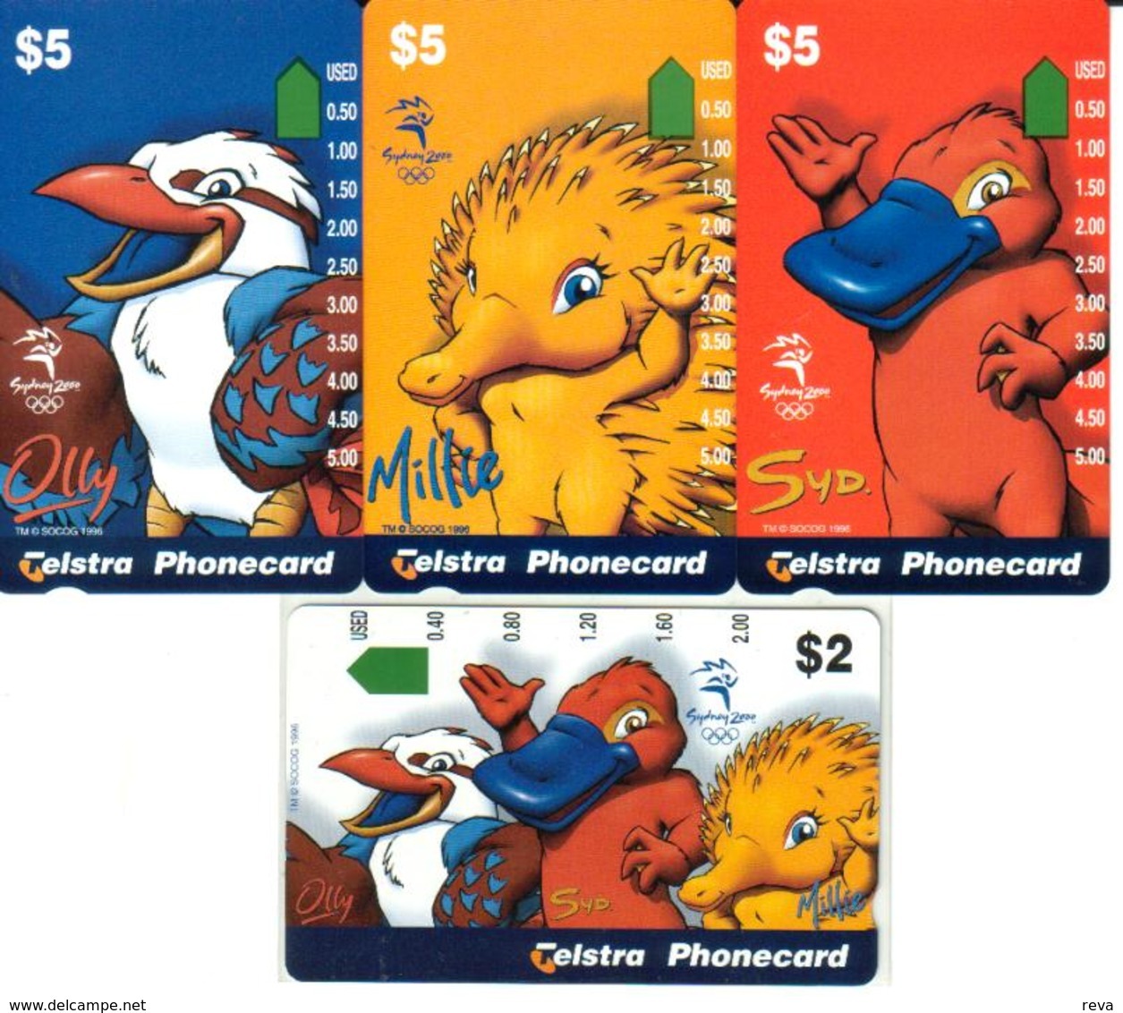 AUSTRALIA $2  SYDNEY 2000 OLYMPIC MASCOTS  ECHIDNA PLATYPUS ANIMAL  CARTOON   AUS - 567 READ DECRIPTION !! - Australia