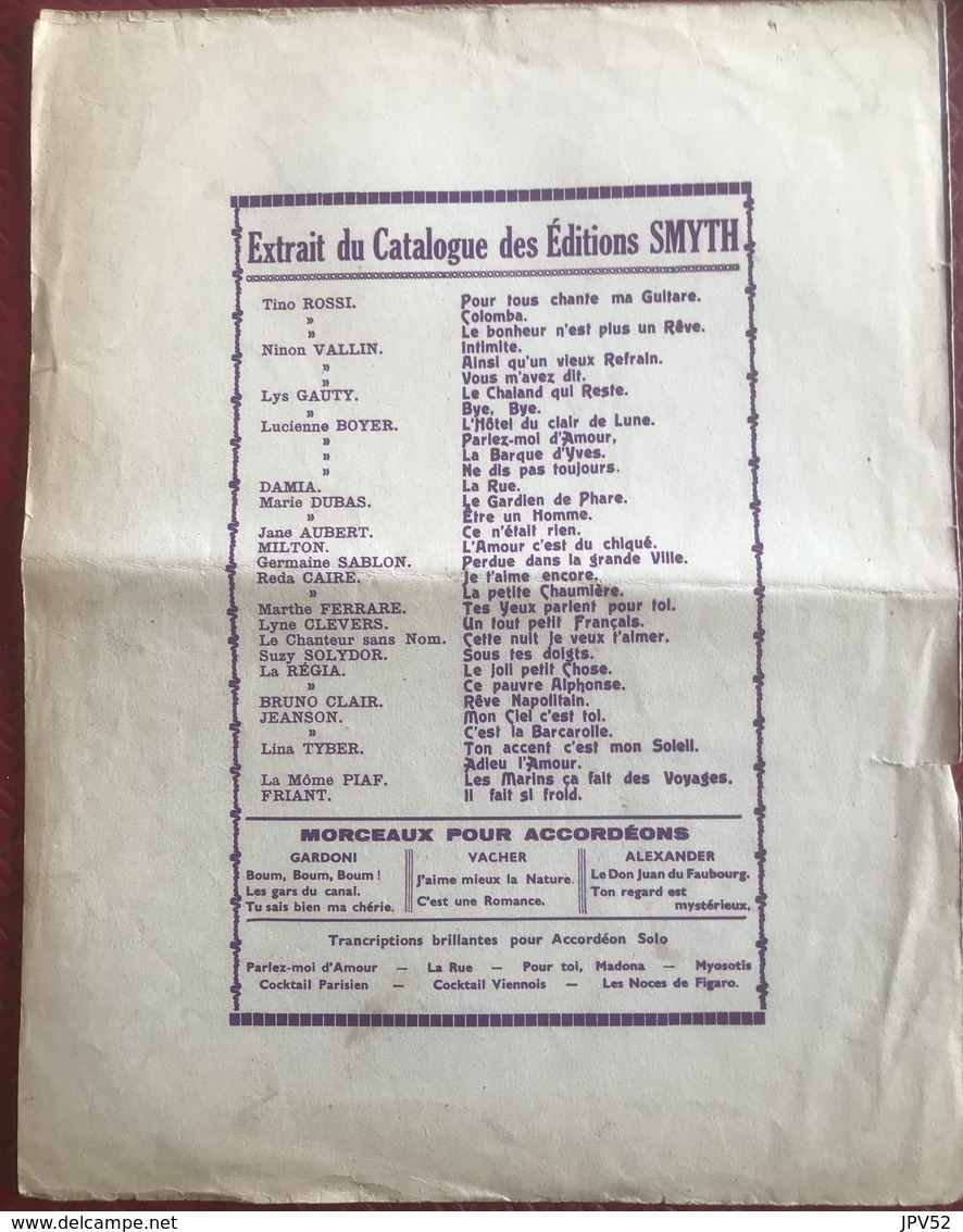 (130) Partituur - Partition - Hör'mein Lied, Violetta ! - Othmar Klose - Rudolf Luckesch - Partitions Musicales Anciennes