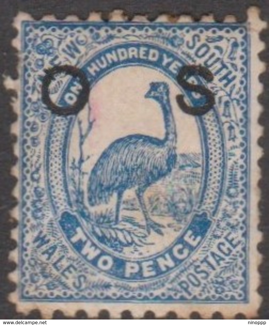Australia-New South Wales ASC 58 1888 Two Pence Blue,overprinted OS, Mint,toned Gum - Ungebraucht
