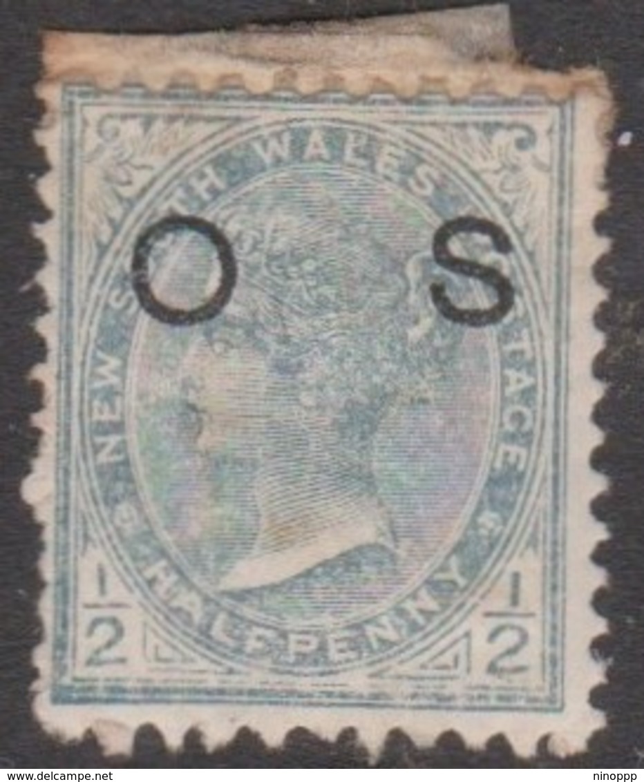 Australia-New South Wales ASC 74 1890 Half Penny Grey Overprinted OS, Mint Hinged - Ungebraucht