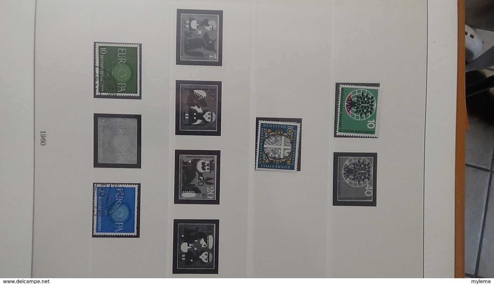 B400 Album LINDNER d'Allemagne de 1949 à 1960 en timbres ** et oblitérés + documents philatéliques