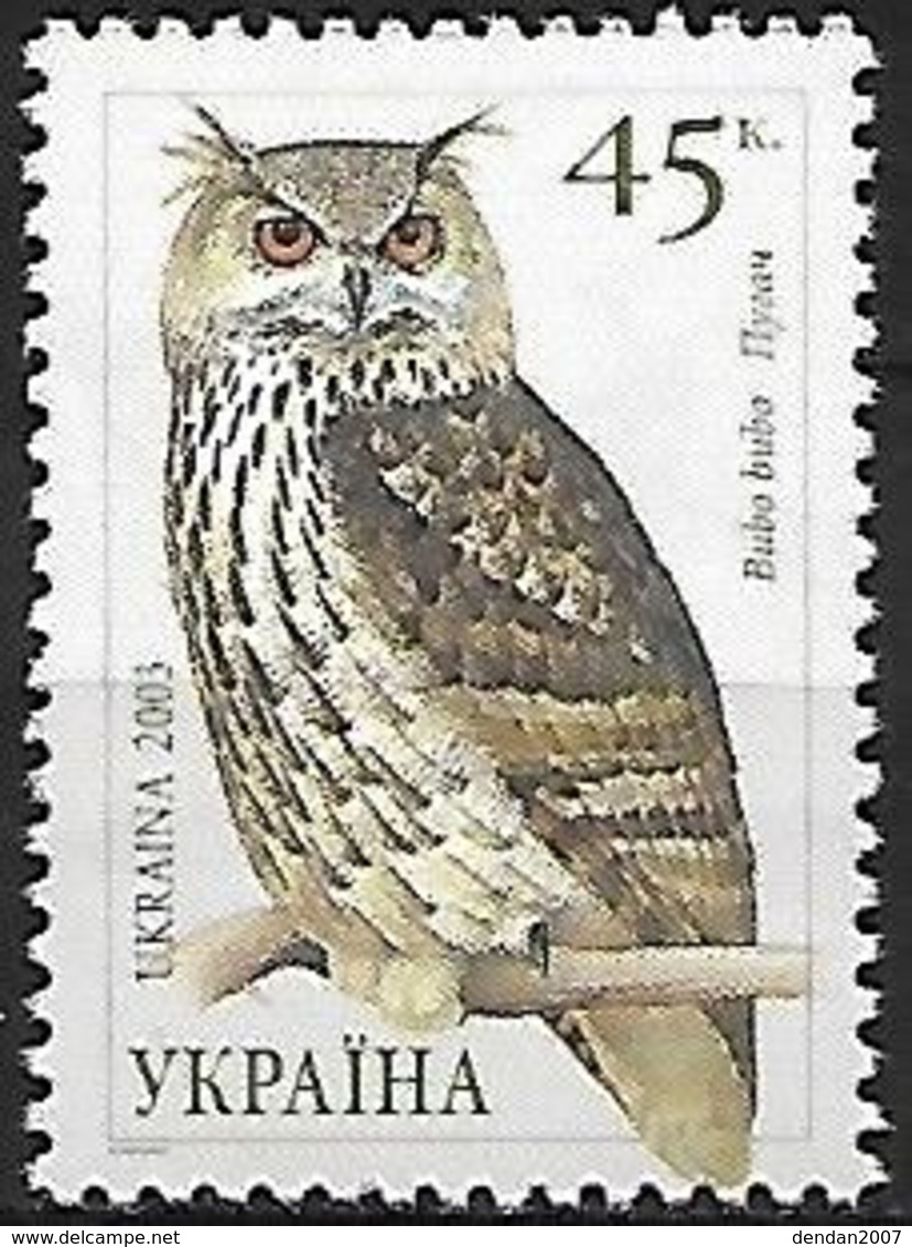 UKRAINE - MNH 2002 : Owls Of Ukraine : Eurasian Eagle-Owl    Bubo Bubo - Hiboux & Chouettes