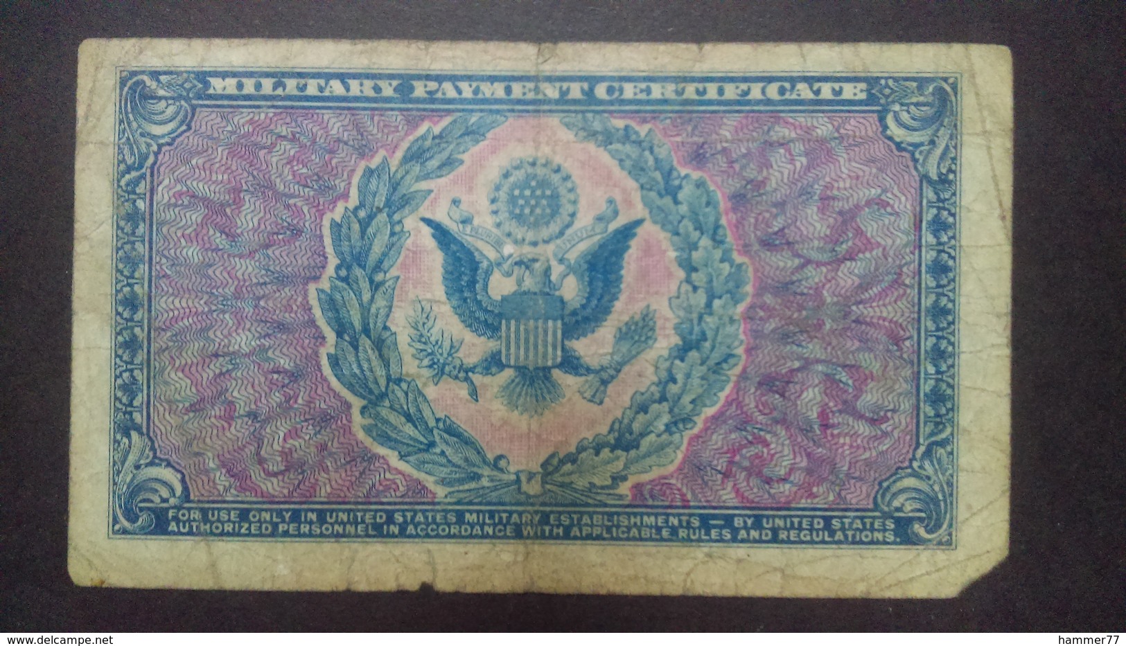 USA 1951 - 1954: 1 Dollar - Military Payment Certificate Series 481 - 1951-1954 - Series 481