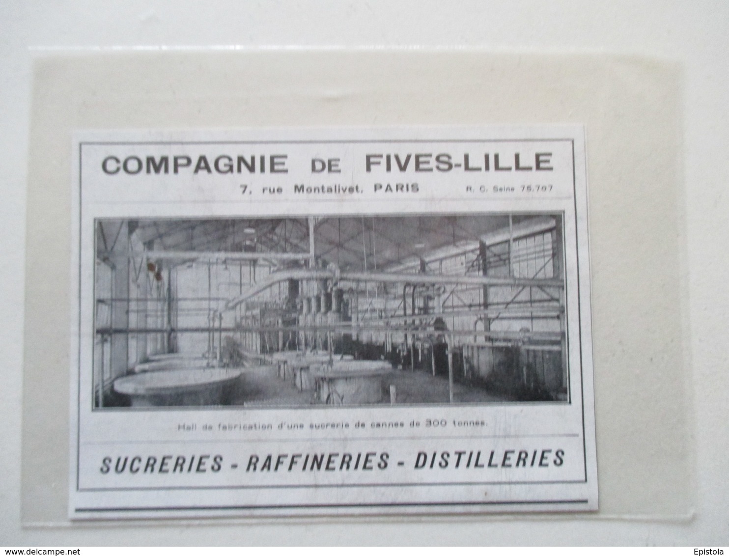 SUCRERIE De Cannes à Localiser  -   Constructeur Compagnie De Fives Lille  -   Coupure De Presse De 1935 - Architecture