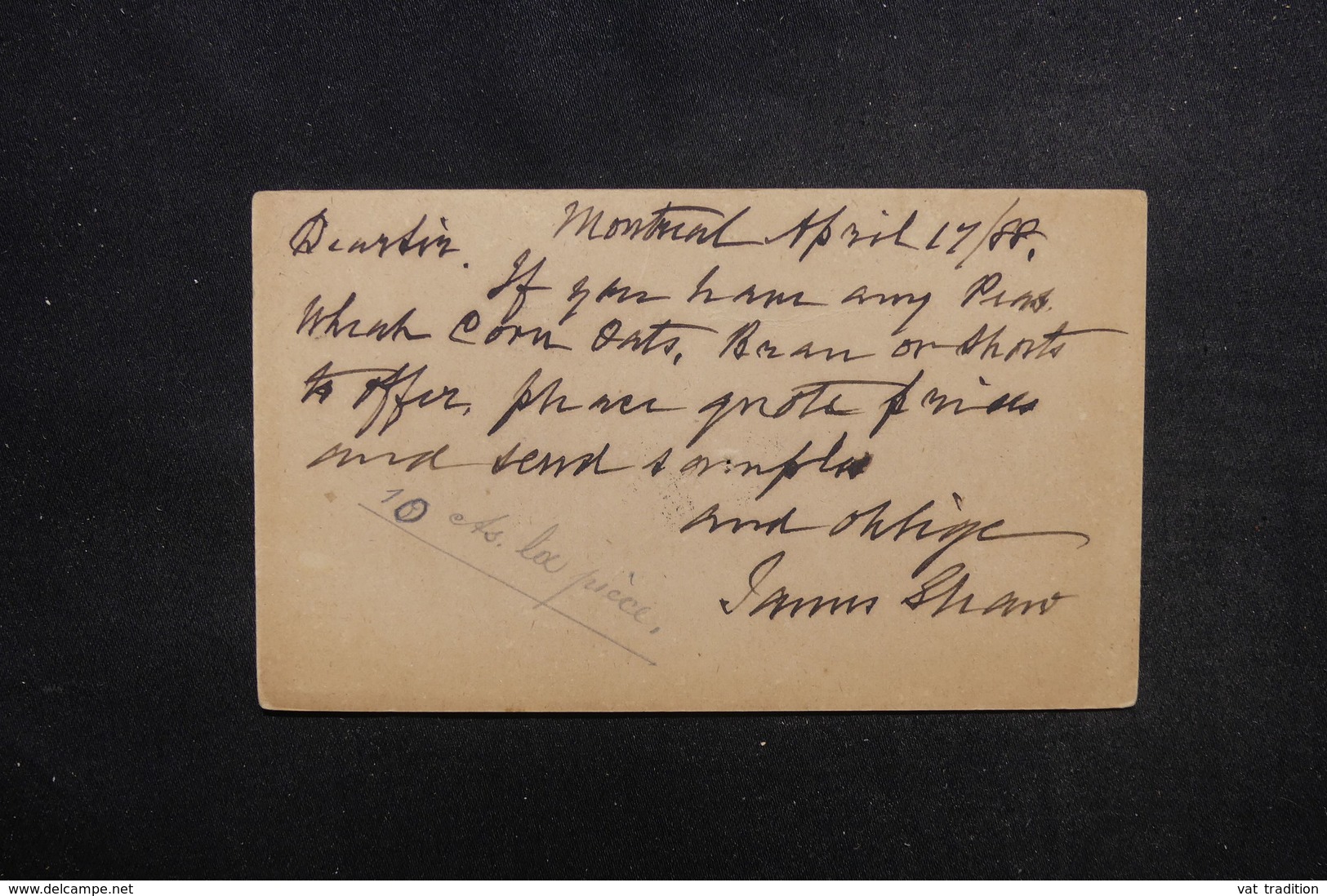 CANADA - Entier Postal Type Victoria De Montréal Pour Stratford En 1888 - L 53437 - 1860-1899 Regering Van Victoria