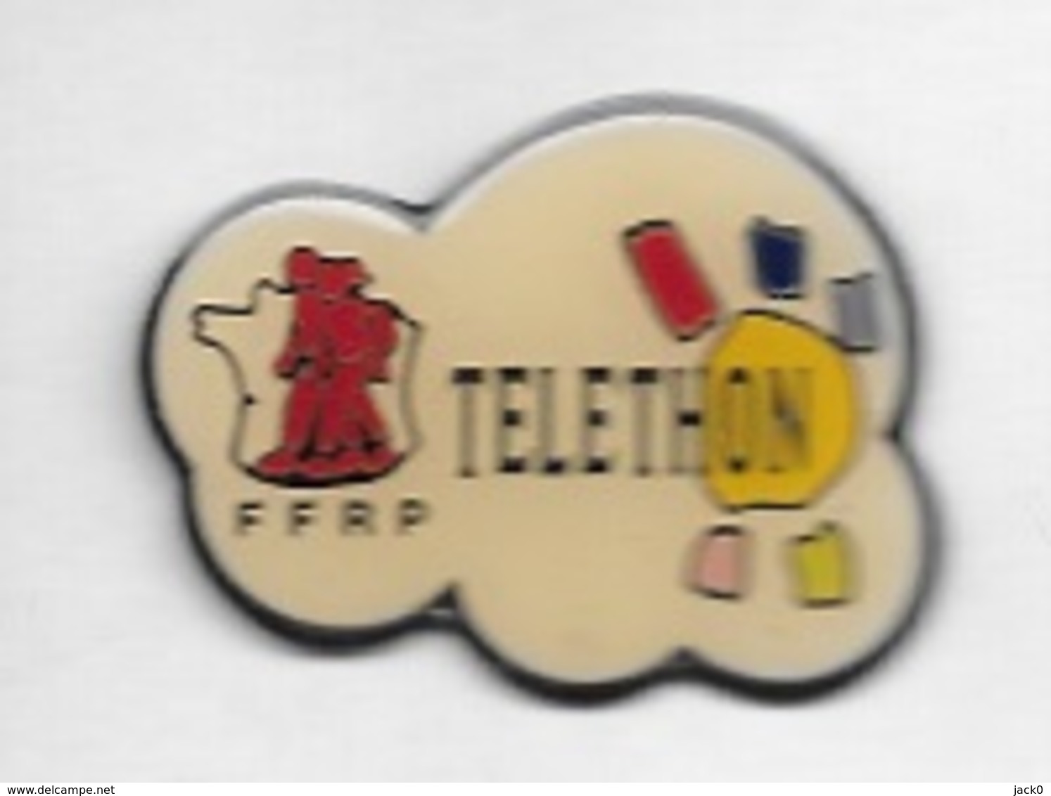 Pin's  Sport  Athlétisme, Médical, F F R P  TELETHON, Fédération  Française  Randonnée  Populaire - Geneeskunde