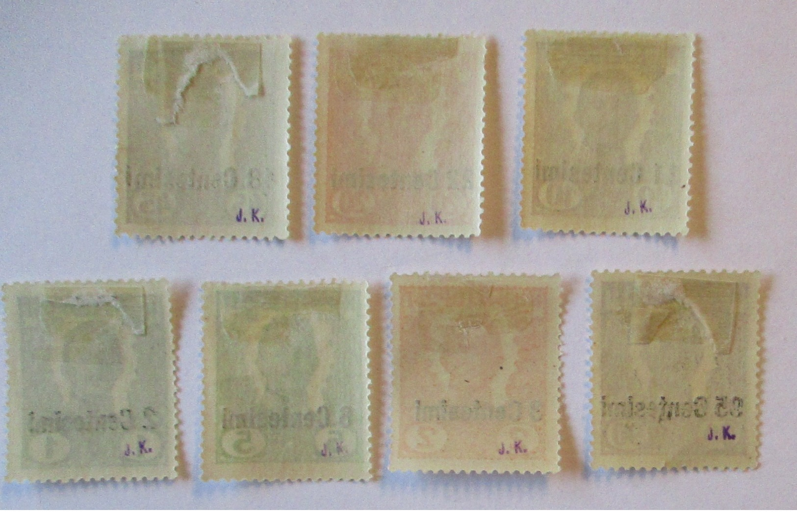 Österreich Feldpost Italien, 7 Ungebrauchte Marken Mit Altsignatur (38075) - Altri & Non Classificati