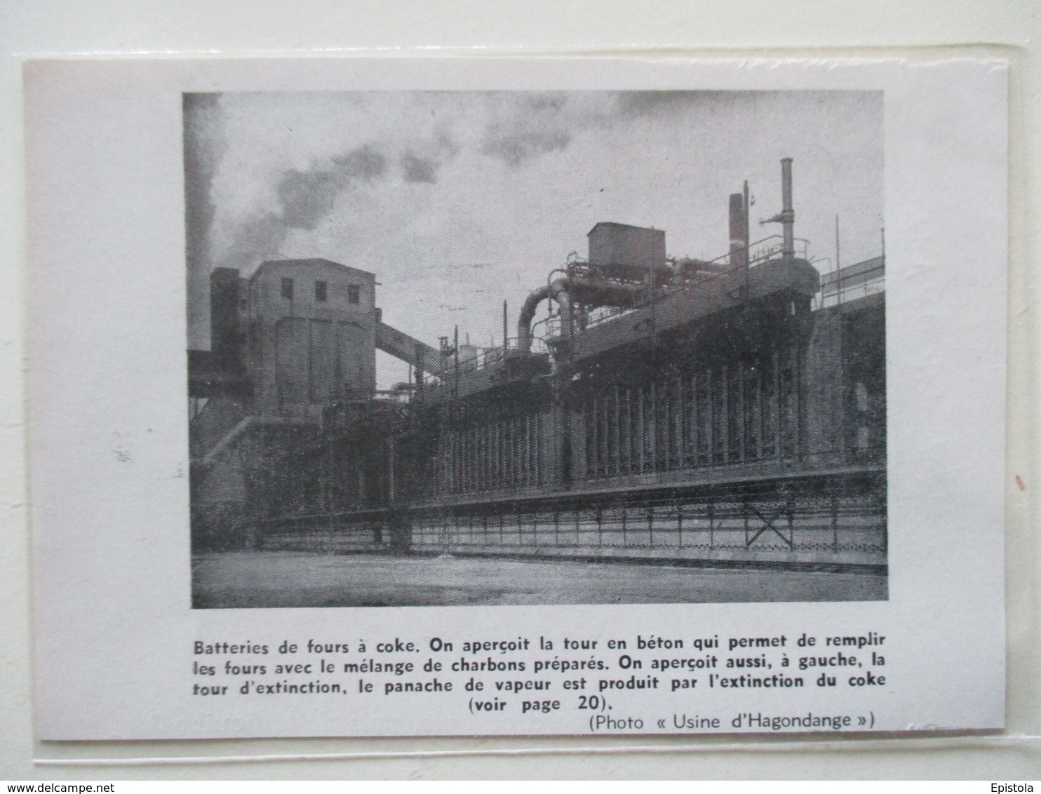 HAGONDANGE (Moselle)     Réservoir à Charbon Chargeur De Wagons  -    Coupure De Presse De 1953 - Autres Appareils