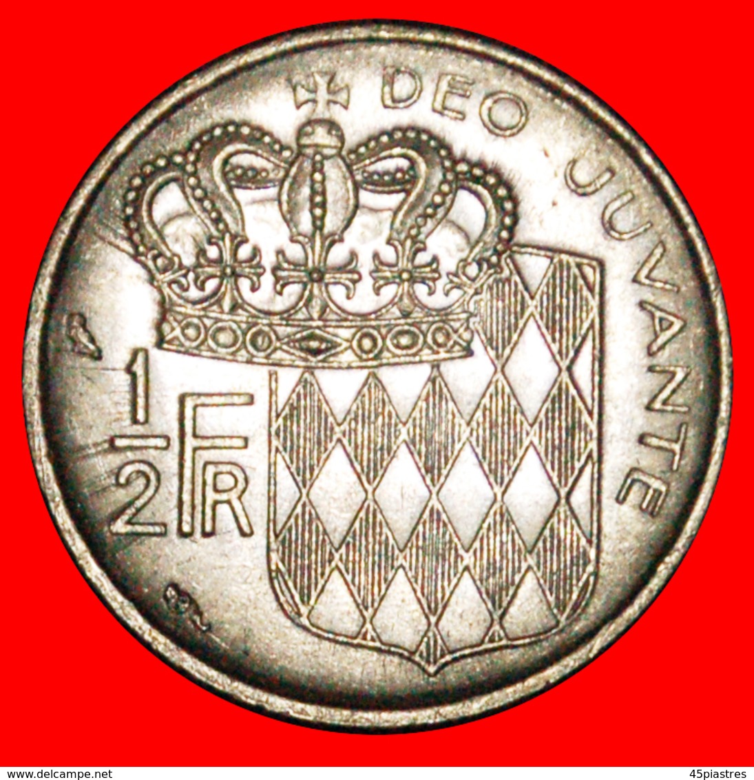 · FRANCE: MONACO ★ 1/2 FRANC 1965 MINT LUSTER! LOW START ★ NO RESERVE! Rainier III (1949-2005) - 1960-2001 New Francs