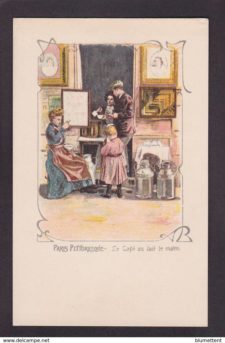 CPA Paris Pittoresque Métier Art Nouveau Non Circulé - Lotti, Serie, Collezioni