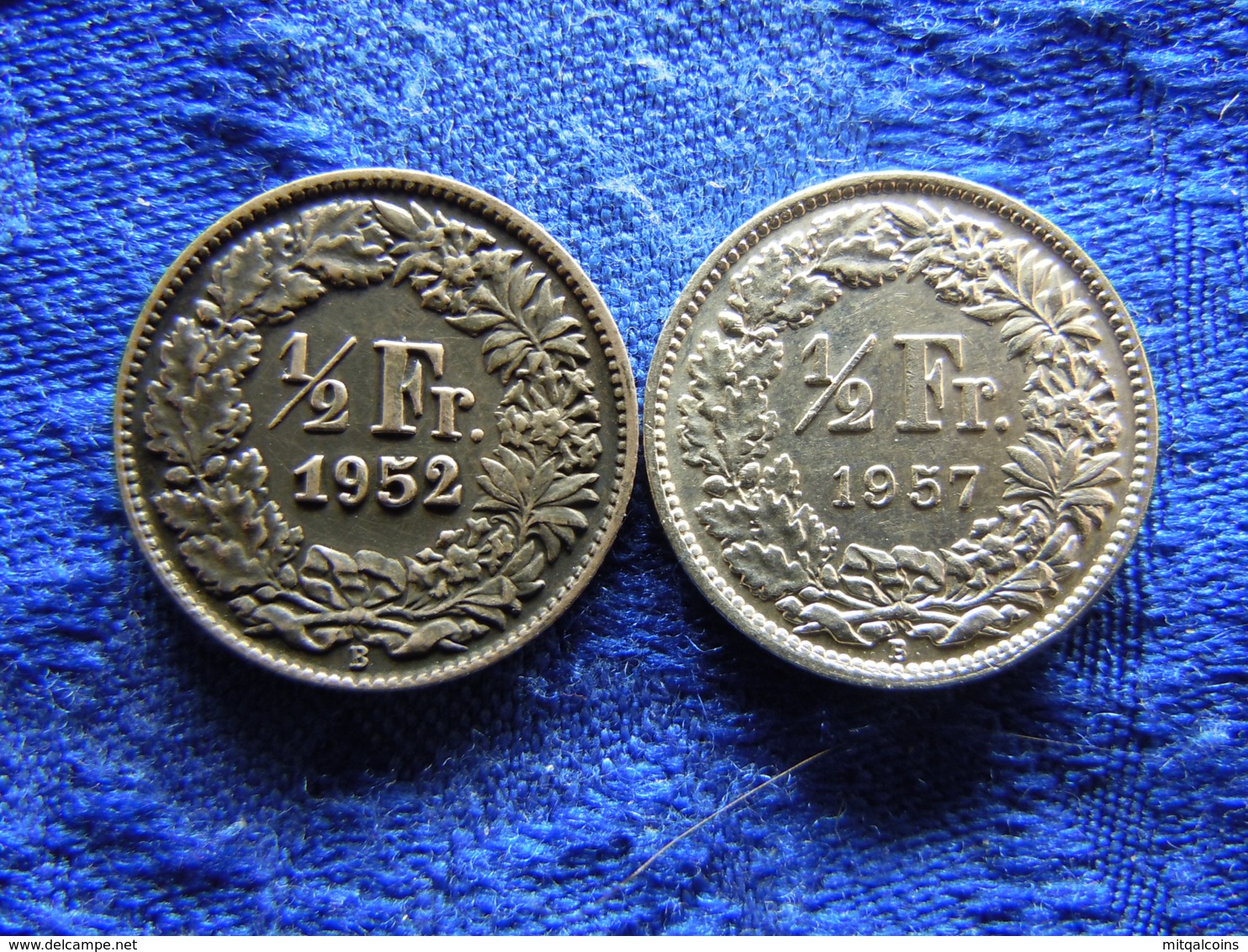 SWITZERLAND 1/2 FRANC 1952, 1957, KM23 - Sonstige & Ohne Zuordnung