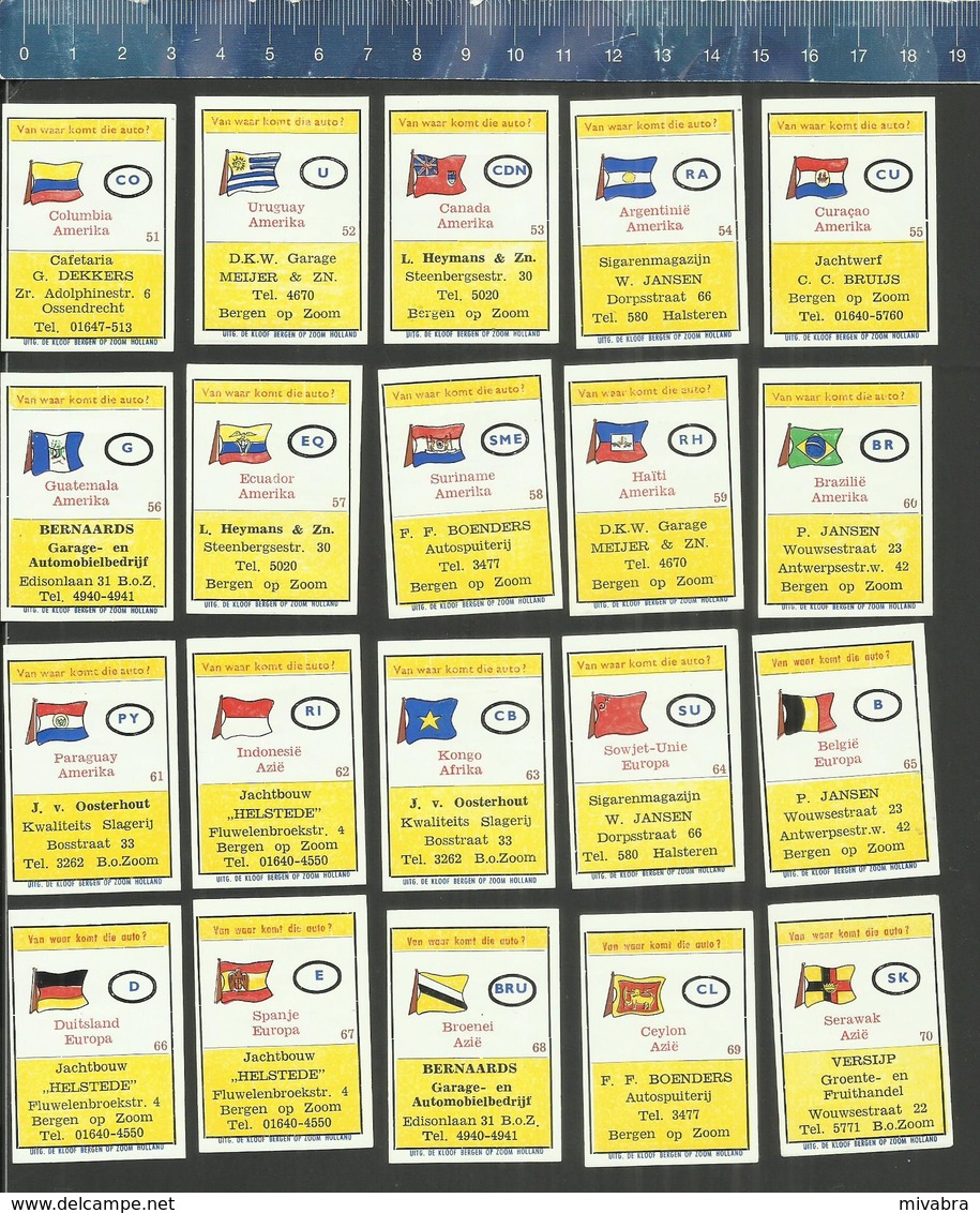 VAN WAAR KOMT DIE AUTO - DE KLOOF - BERGEN OP ZOOM Dutch Matchbox Labels - Scatole Di Fiammiferi - Etichette