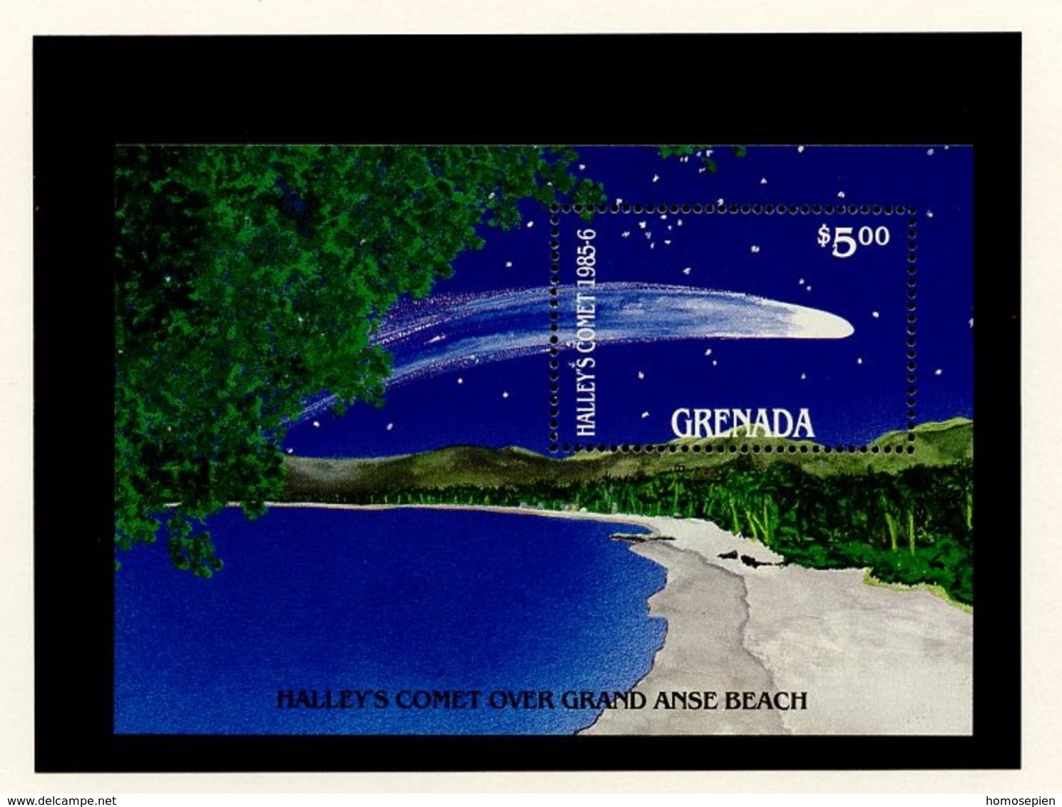 Grenade - Grenada - Caraïbes Bloc Feuillet 1986 Y&T N°BF148 - Michel N°B156 *** - Comète De Halley - Grenade (1974-...)