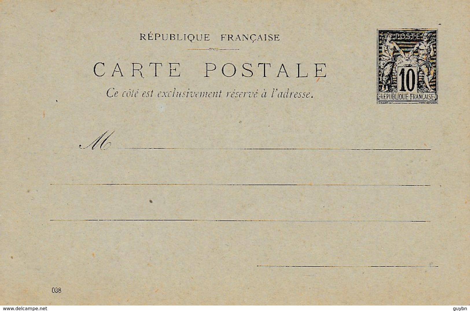 # France Entier CP 10 C Sage Décoré Dessin Plume Au Verso Napoleon Austerlitz .. Recto Vierge .. TTB - Cartes Postales Types Et TSC (avant 1995)