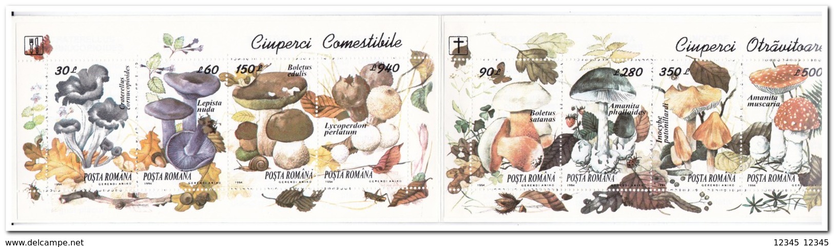 Roemenië 1994, Postfris MNH, Mushrooms - Markenheftchen