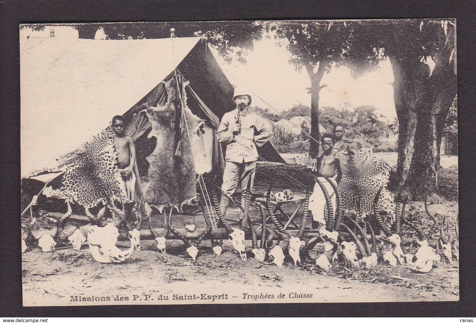 CPA Chasse Afrique Noire Dahomey Non Circulé Trophées De Chasseur - Sin Clasificación