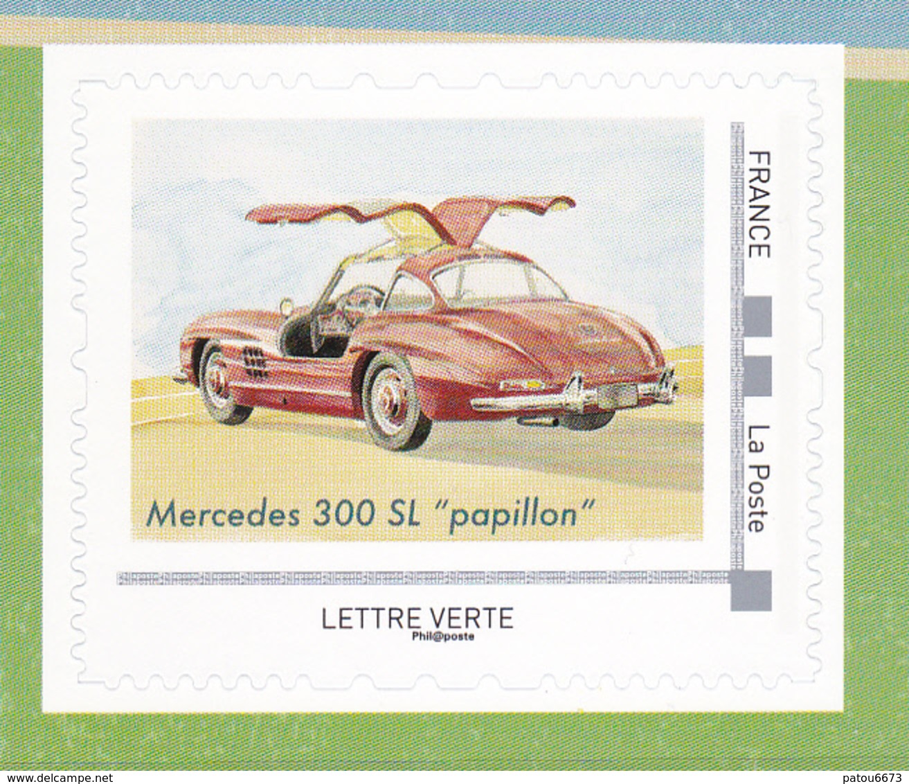 FRANCE 2019 Voitures De Style Luxury Cars Mercedes 300 SL Papillon Adhesive MNH** Luxe - Autos