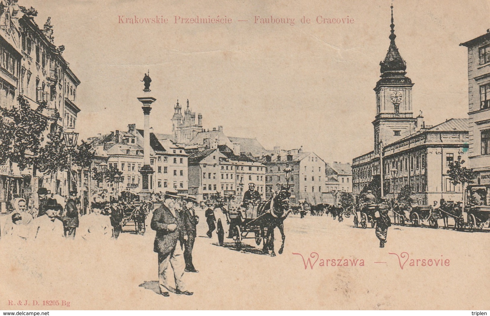 Warszawa (Varsovie)  - Krakowskie Przedmiescie (Faubourg De Cracovie) - Pologne