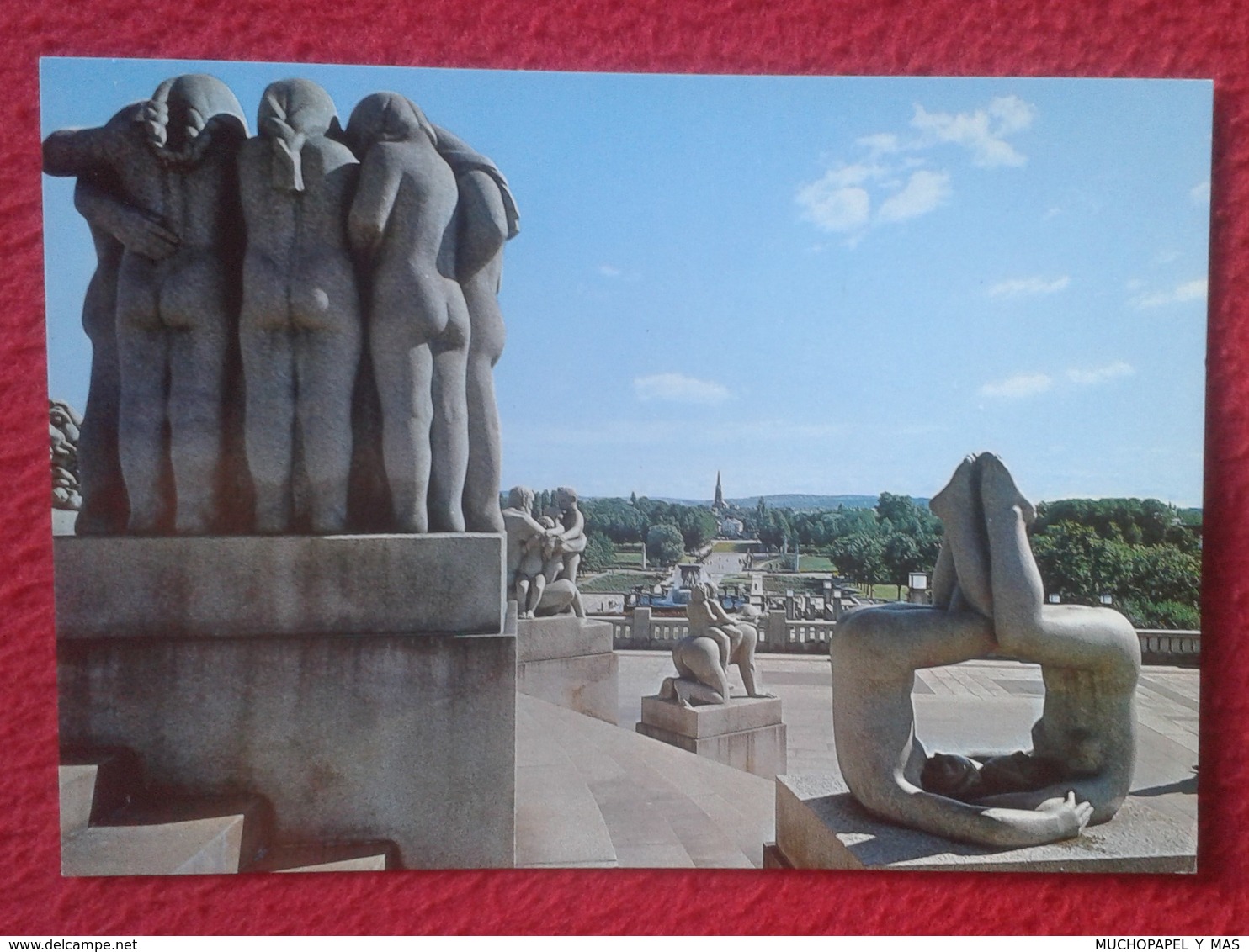 POSTAL POST CARD NORUEGA NORGE NORWAY OSLO THE VIGELAND SCULPTURE GROUNDS IN THE FROGNER PARK VIGELANDSANLEGGET......VER - Noruega