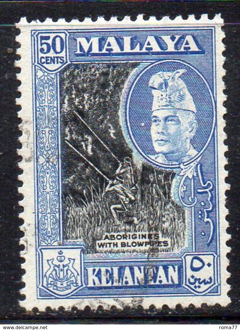 XP4602 - KELANTAN MALAYSIA 1957 , Yvert N. 85 Usata  (2380A) - Kelantan