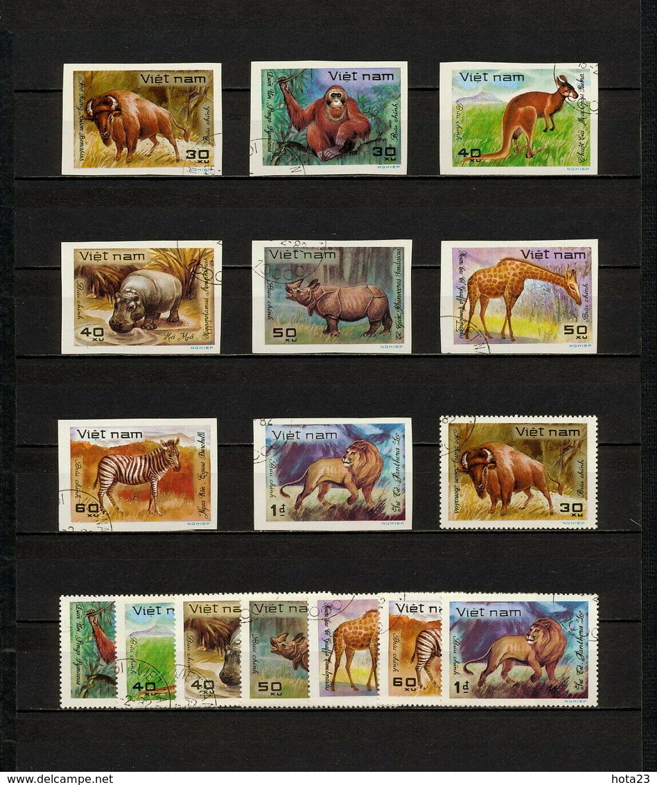 Vietnam 1981 IMPERF + Perf NH Mi 1189 -96 Scott 1154 -61 Wild Animals - Altri & Non Classificati