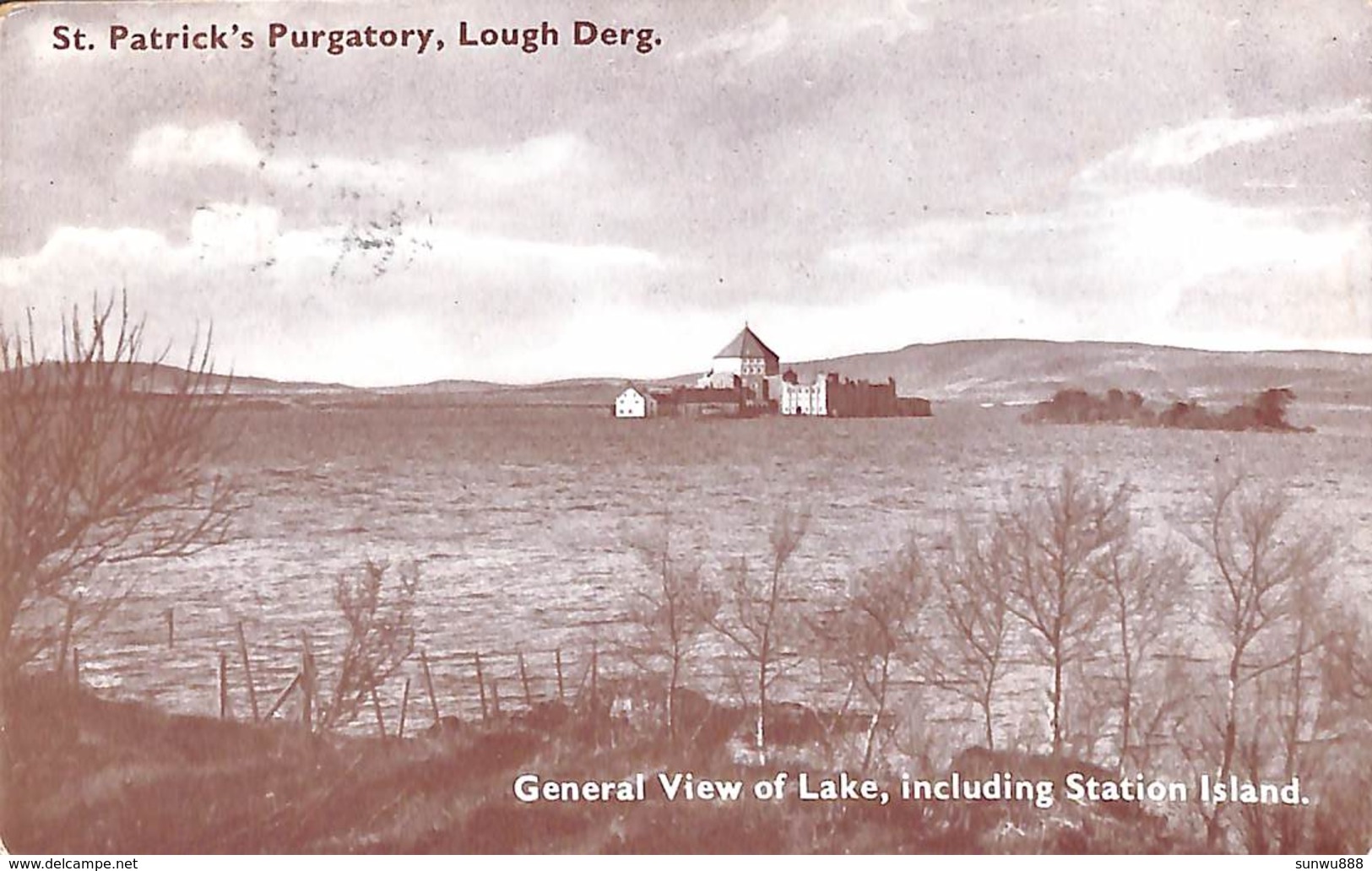 St Patrick's Purgatory, Lough Derg - General View Of Lake, Including Station Island (1952) - Donegal
