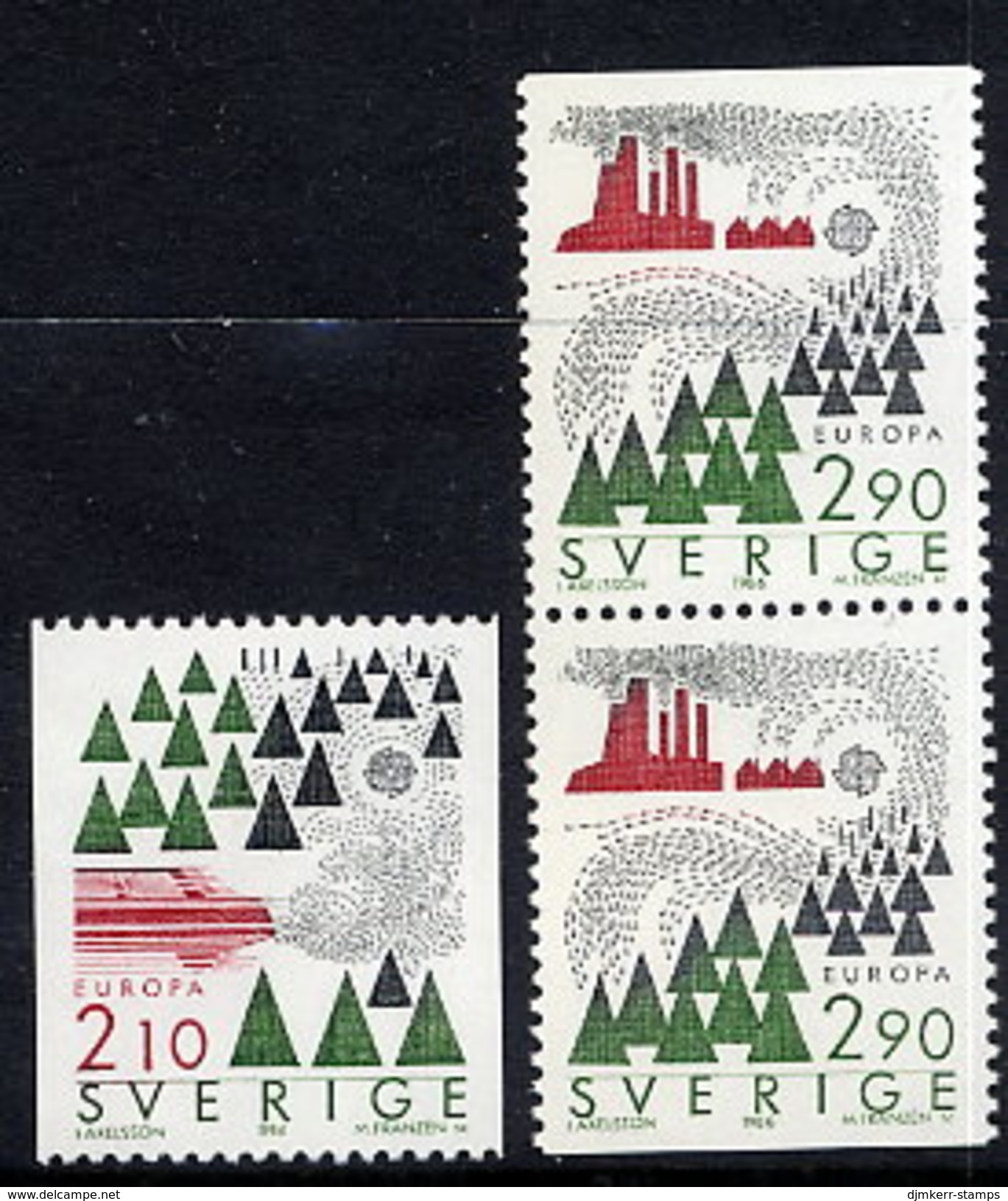 SWEDEN 1986 Europa: Environment Protection MNH / **.  Michel 1397-98 - Nuovi