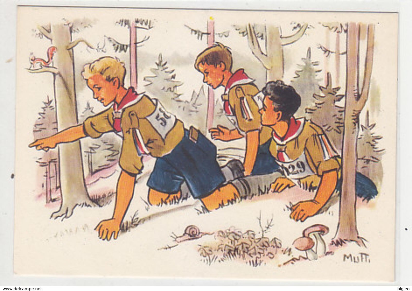 Auf Zum Nummernspiel... - Sign. Mutti - Herausgeber: Schweiz.Pfadfinderbund    (A-181-191001) - Scoutismo