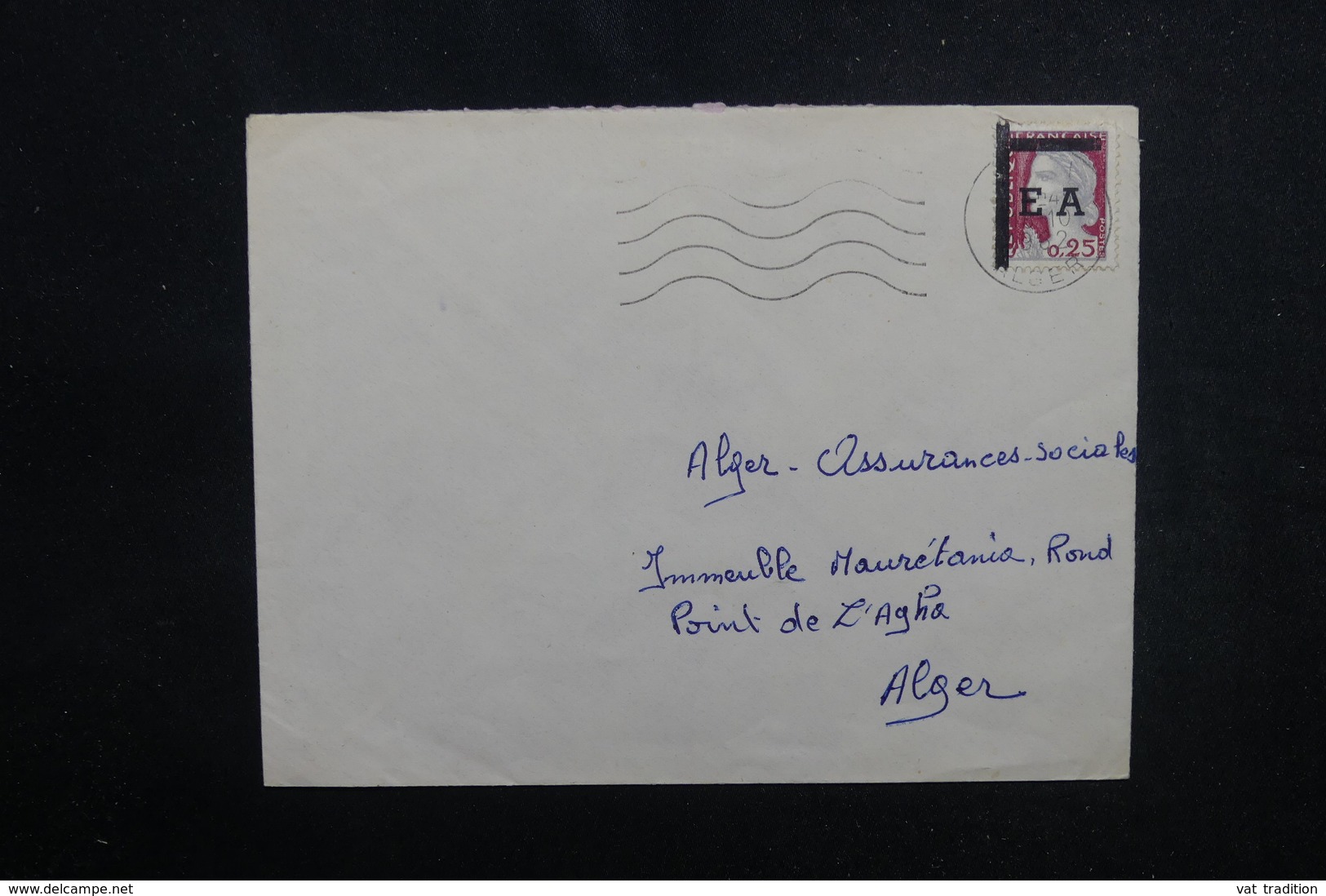 ALGÉRIE - Type Decaris Surchargé EA Sur Enveloppe De Alger En 1962 Pour Alger - L 53542 - Algeria (1962-...)