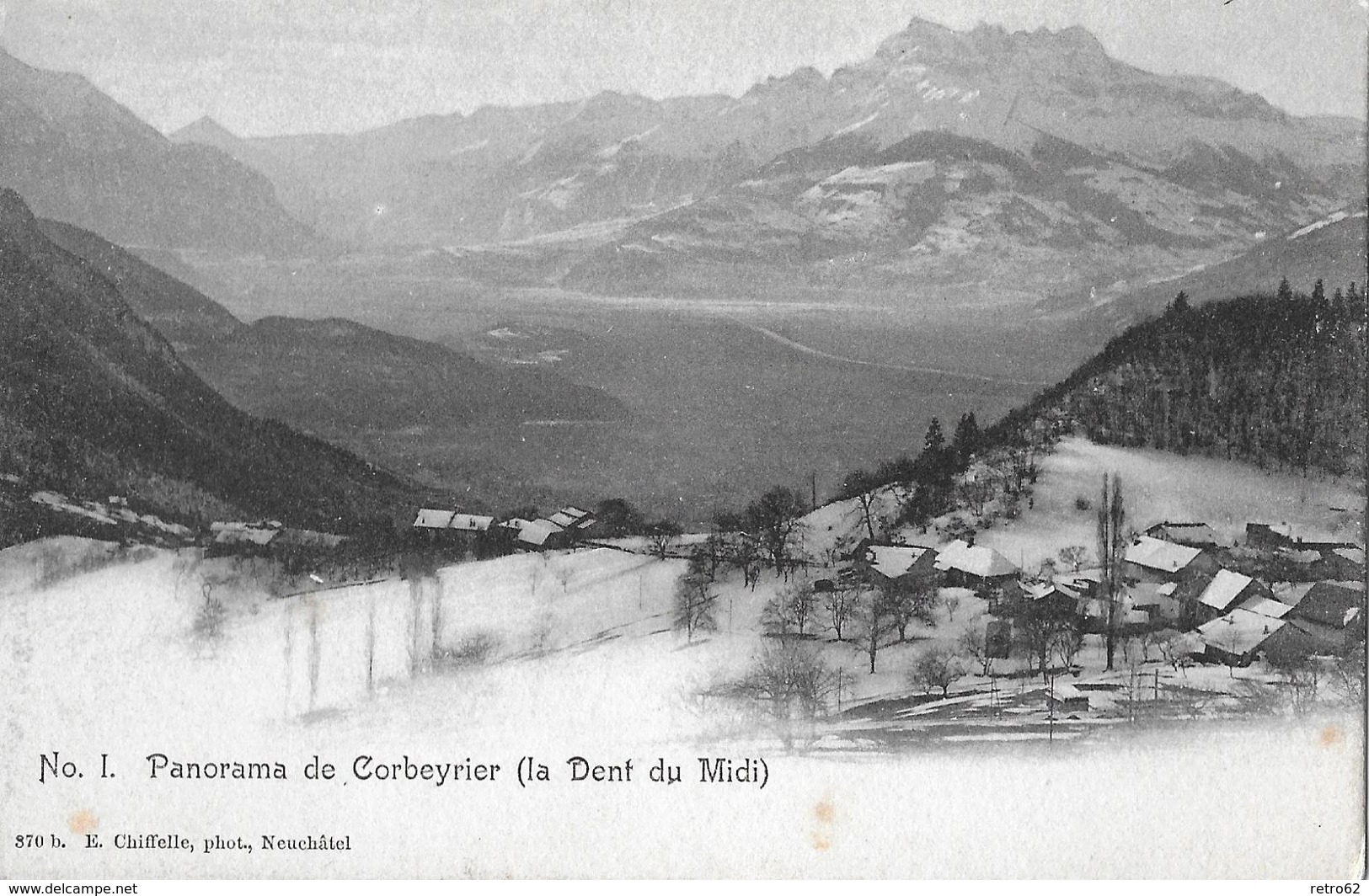 CORBEYRIER → Panorama Karte Avec Dent Du Midi, Ca.1900 - Corbeyrier