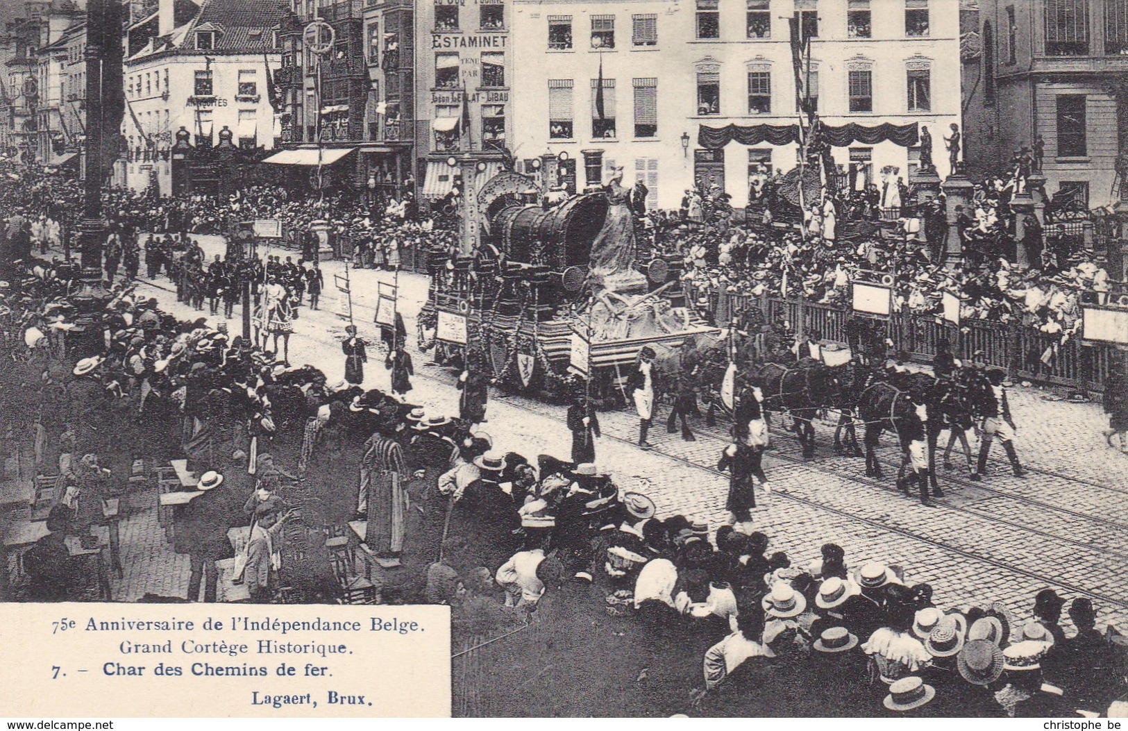 Brussel, Bruxelles, 75e Anniversaire De L'Indépendance Belge, Grand Cortège Historique (pk66986) - Feste, Eventi