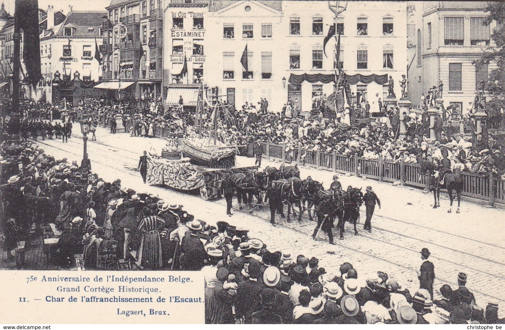 Brussel, Bruxelles, 75e Anniversaire De L'Indépendance Belge, Grand Cortège Historique (pk66990) - Fêtes, événements