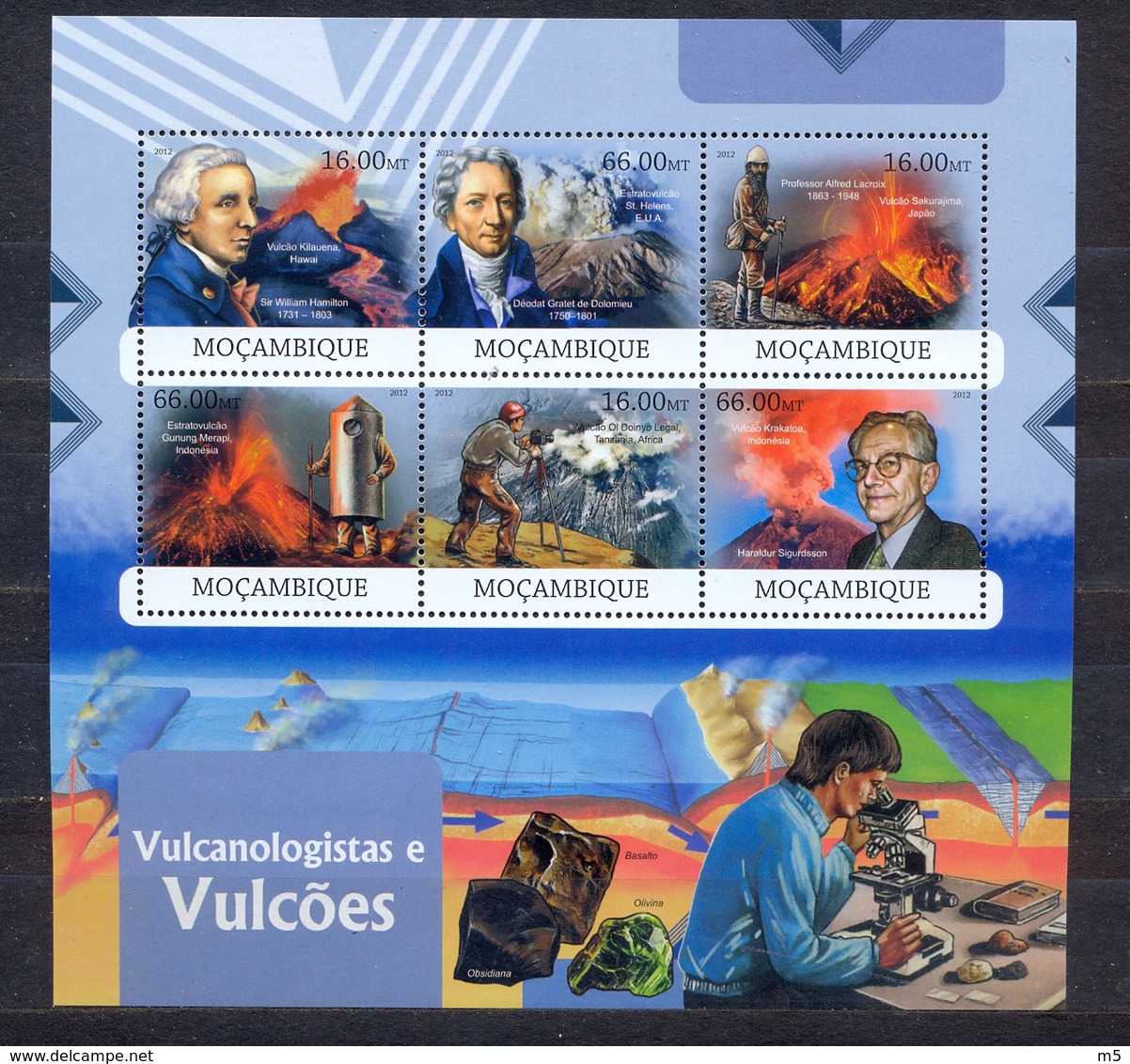 MOZAMBIQUE - MNH - GEOLOGY - VOLCANOS - MI.NO.KLB 6000/5 - CV = 14 € - Volcanos