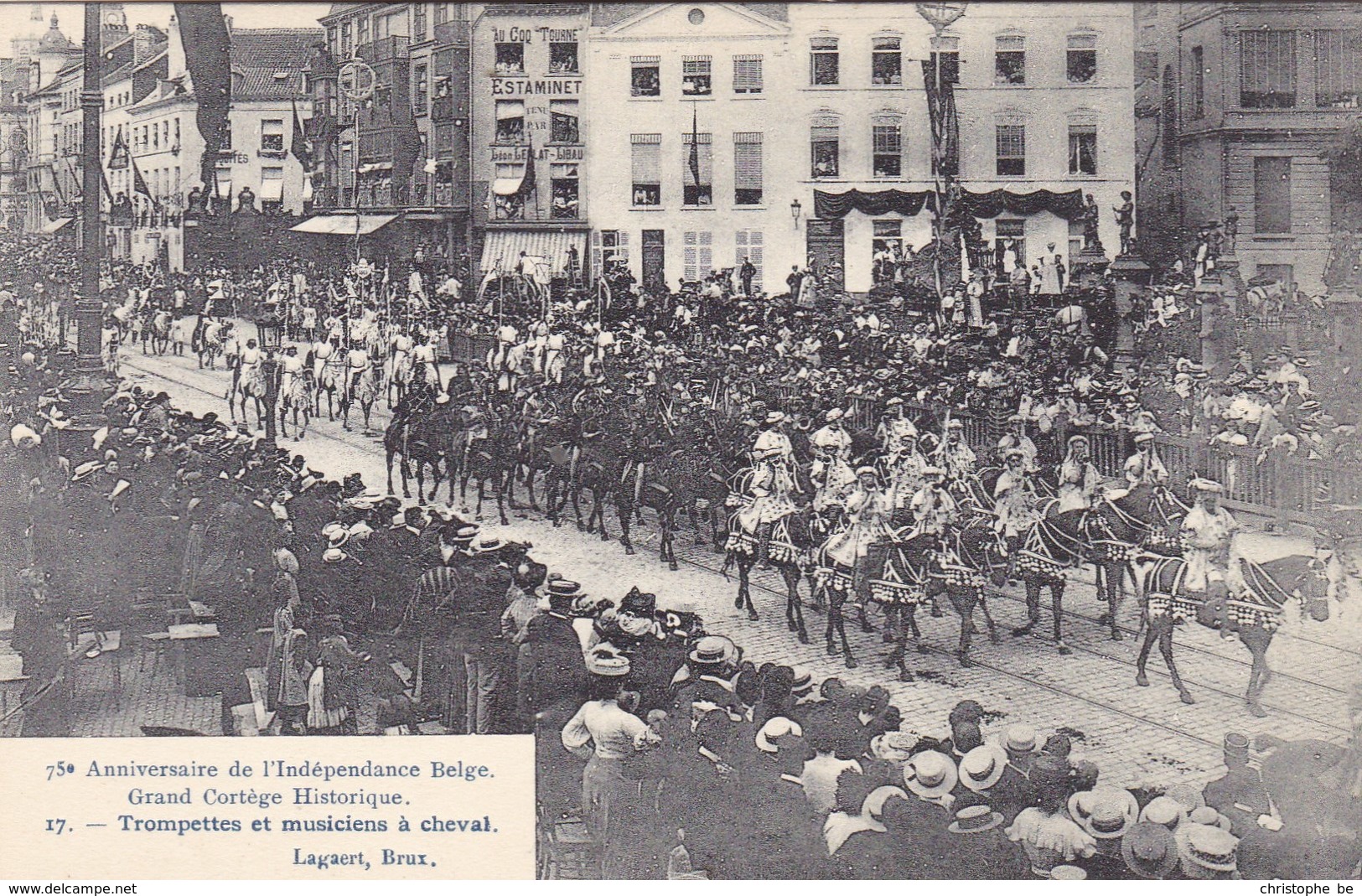 Brussel, Bruxelles, 75e Anniversaire De L'Indépendance Belge, Grand Cortège Historique (pk66996) - Feesten En Evenementen