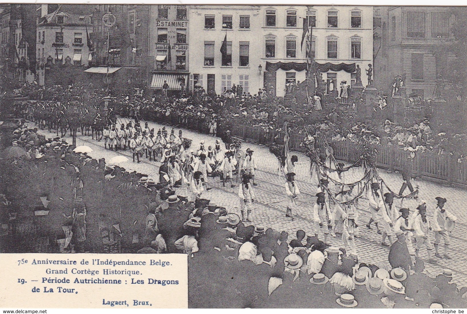 Brussel, Bruxelles, 75e Anniversaire De L'Indépendance Belge, Grand Cortège Historique (pk66998) - Feste, Eventi