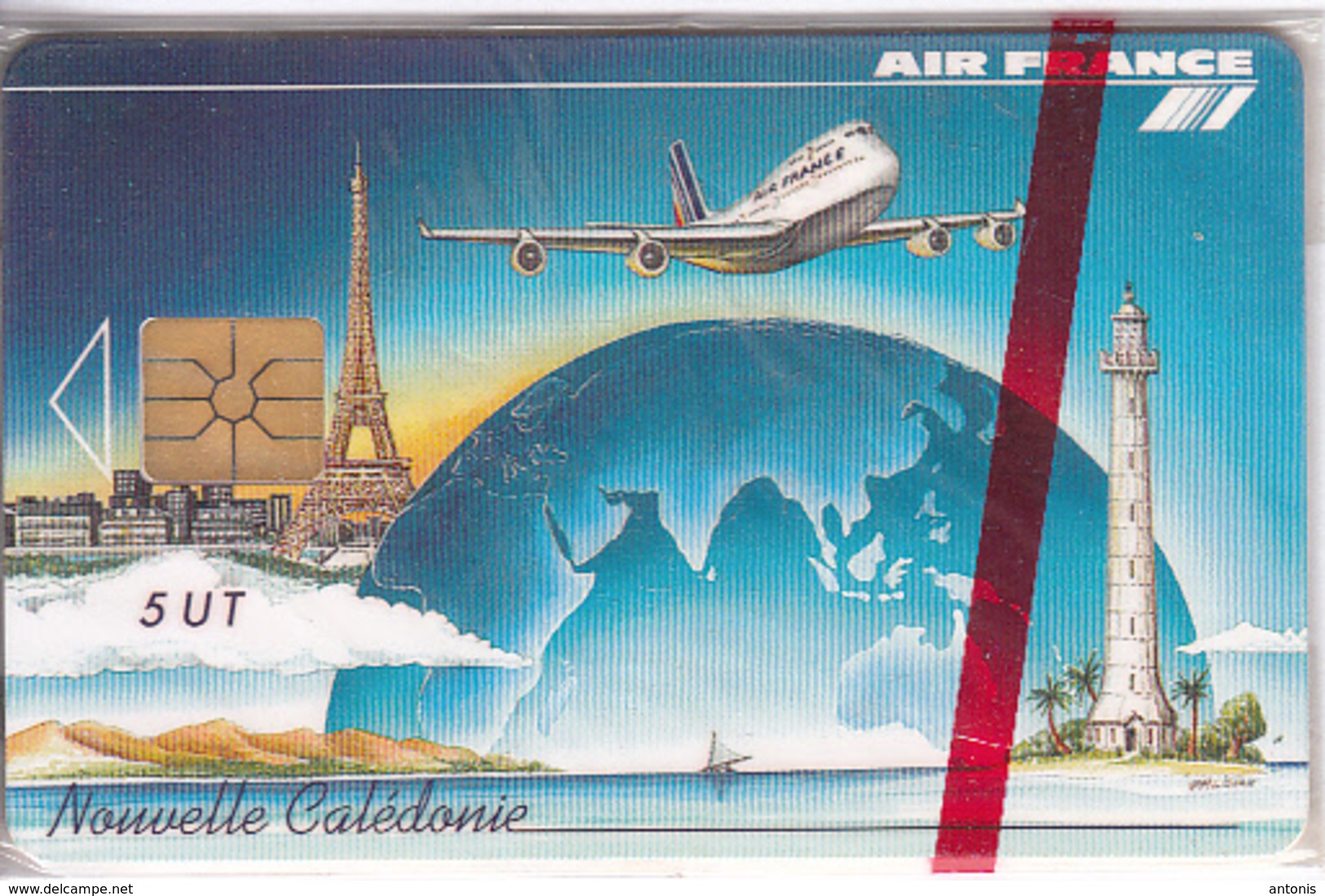 NEW CALEDONIA - Air France, Lot 00108 On Reverse, Tirage %1100, 09/96, Mint - Neukaledonien