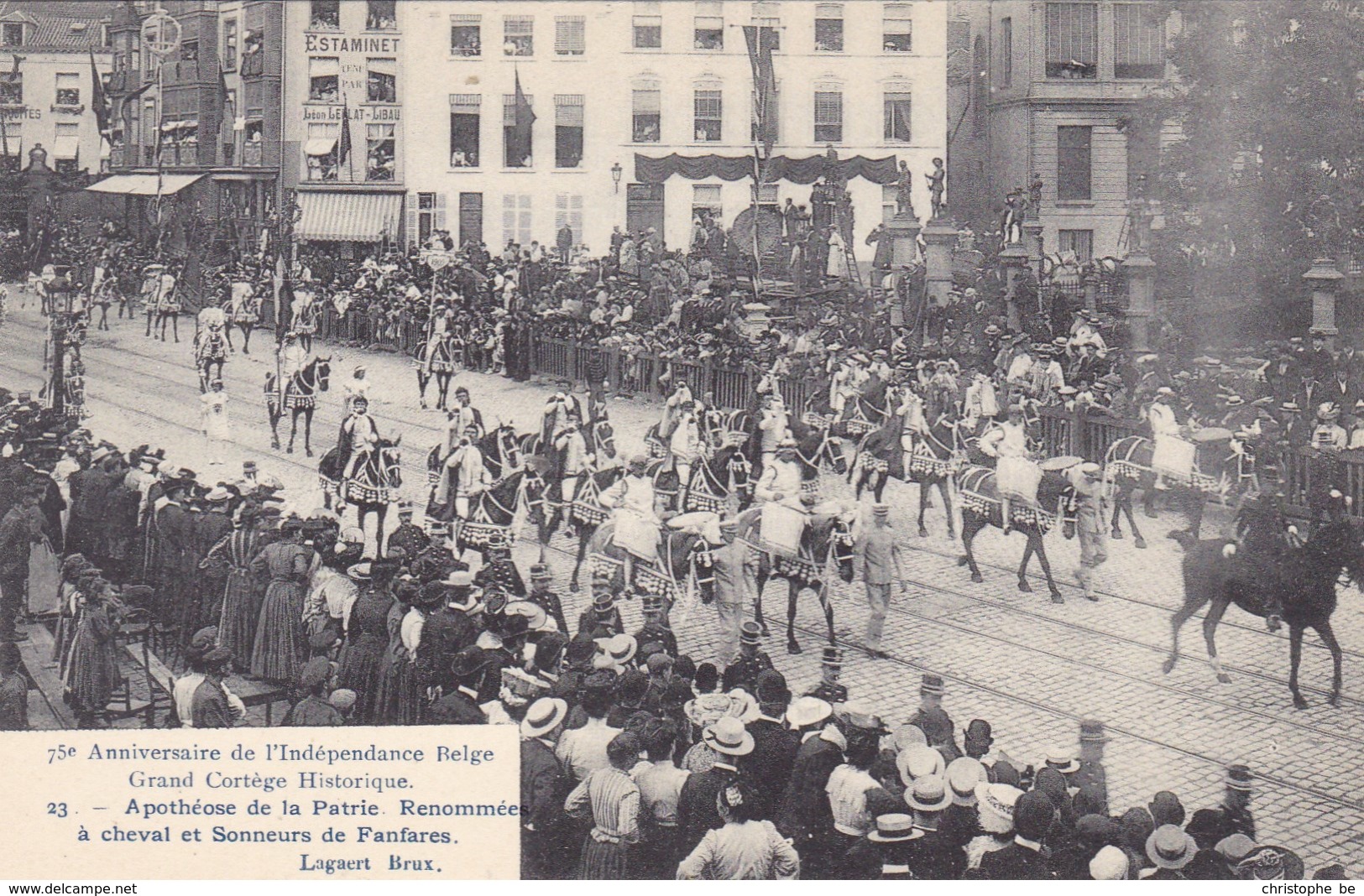 Brussel, Bruxelles, 75e Anniversaire De L'Indépendance Belge, Grand Cortège Historique (pk68002) - Feesten En Evenementen