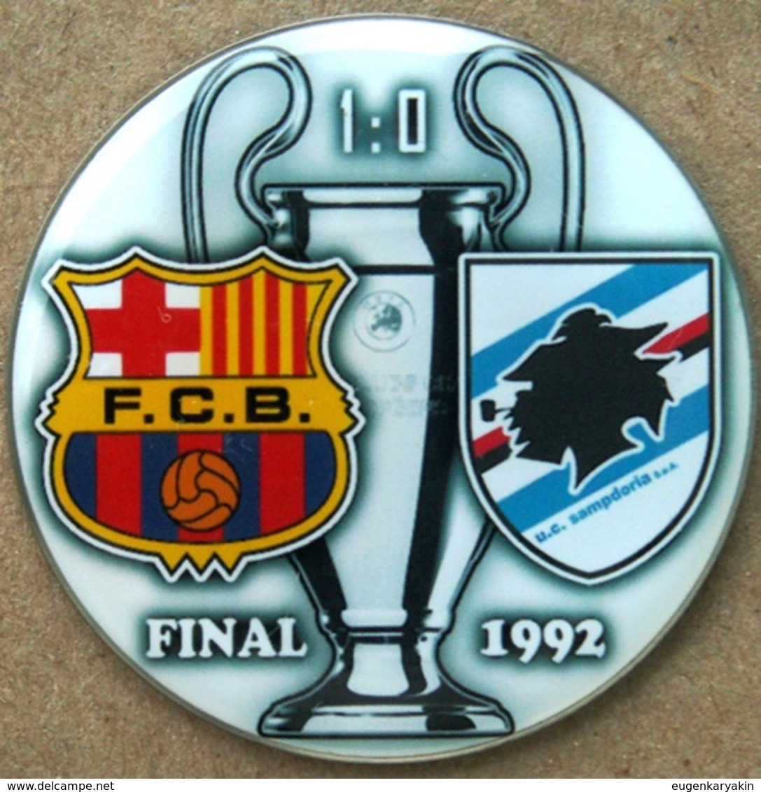 Pin Champions League UEFA Final 1992 Barcelona Vs Sampdoria Genova - Fútbol